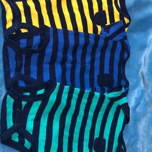 Three Striped Onesies with Pocket
